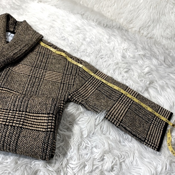 JOSEPH Ribkoff open cardigan pockets faux leather/crystals trim Women’s XS/S - Picture 8 of 10